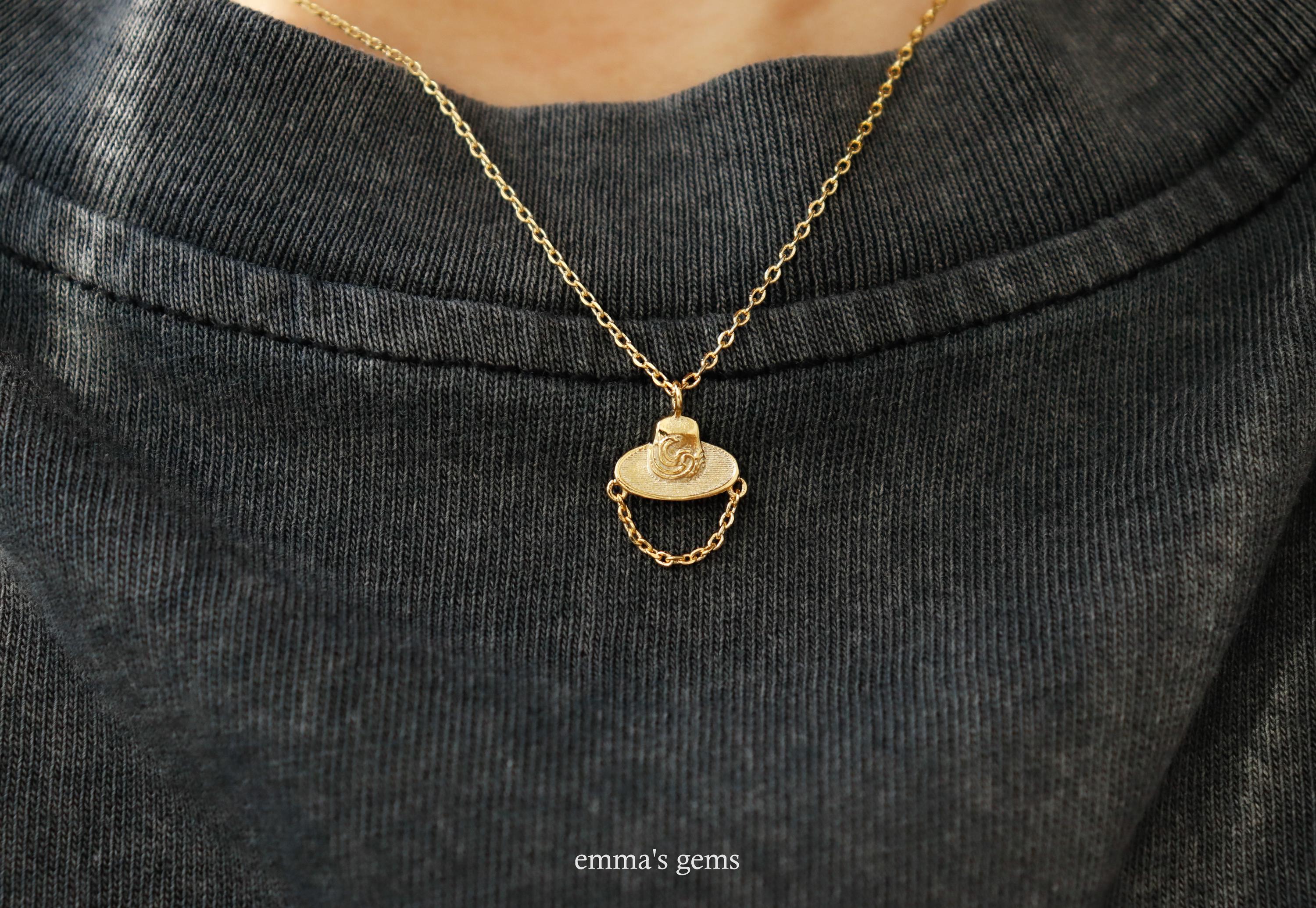 Tribute to Saja Boys, Dainty Korean Gat Charm, Traditional Korean Scholar Hat Necklace