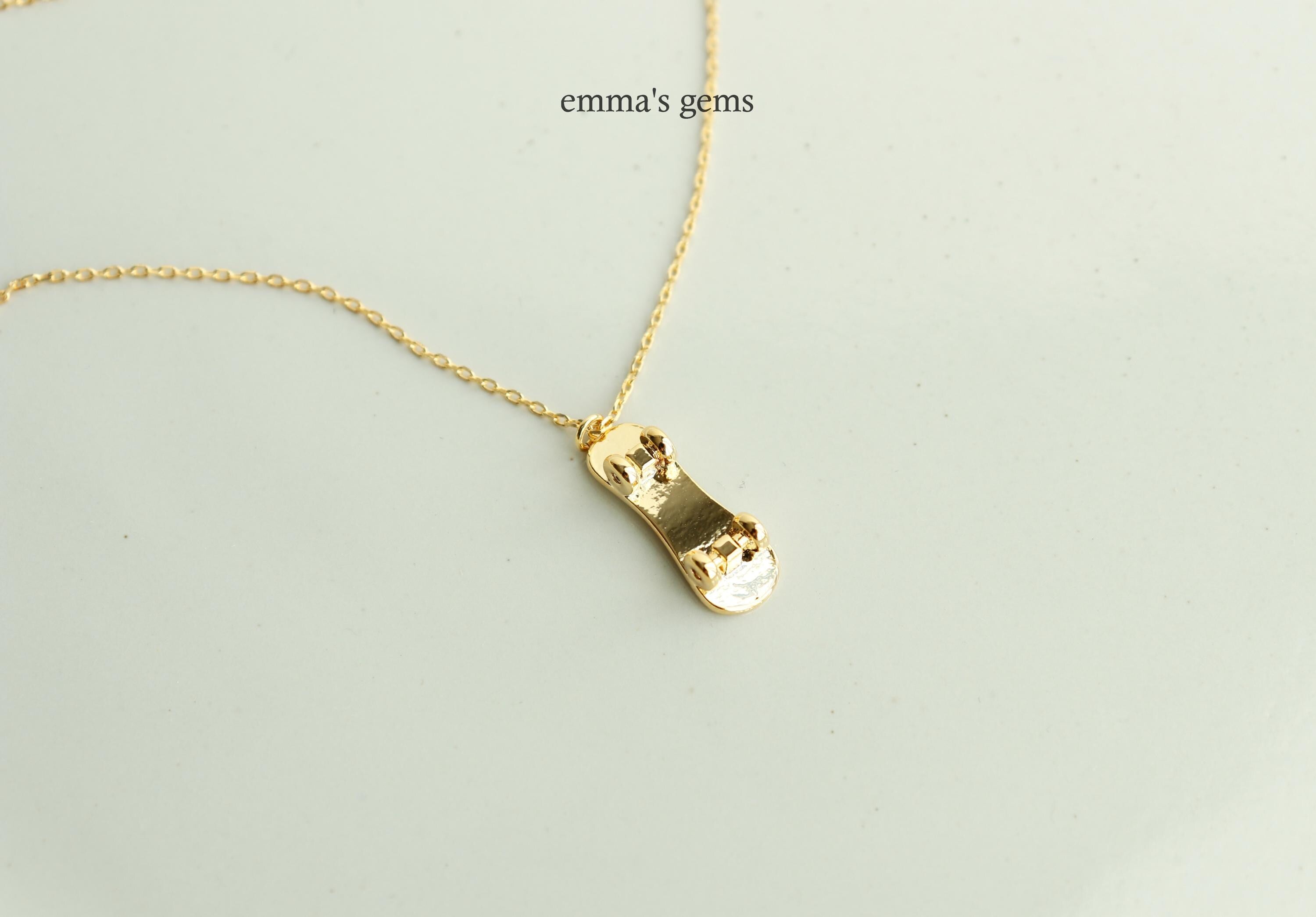 Emma's Gems Dainty Skater Charm Necklace