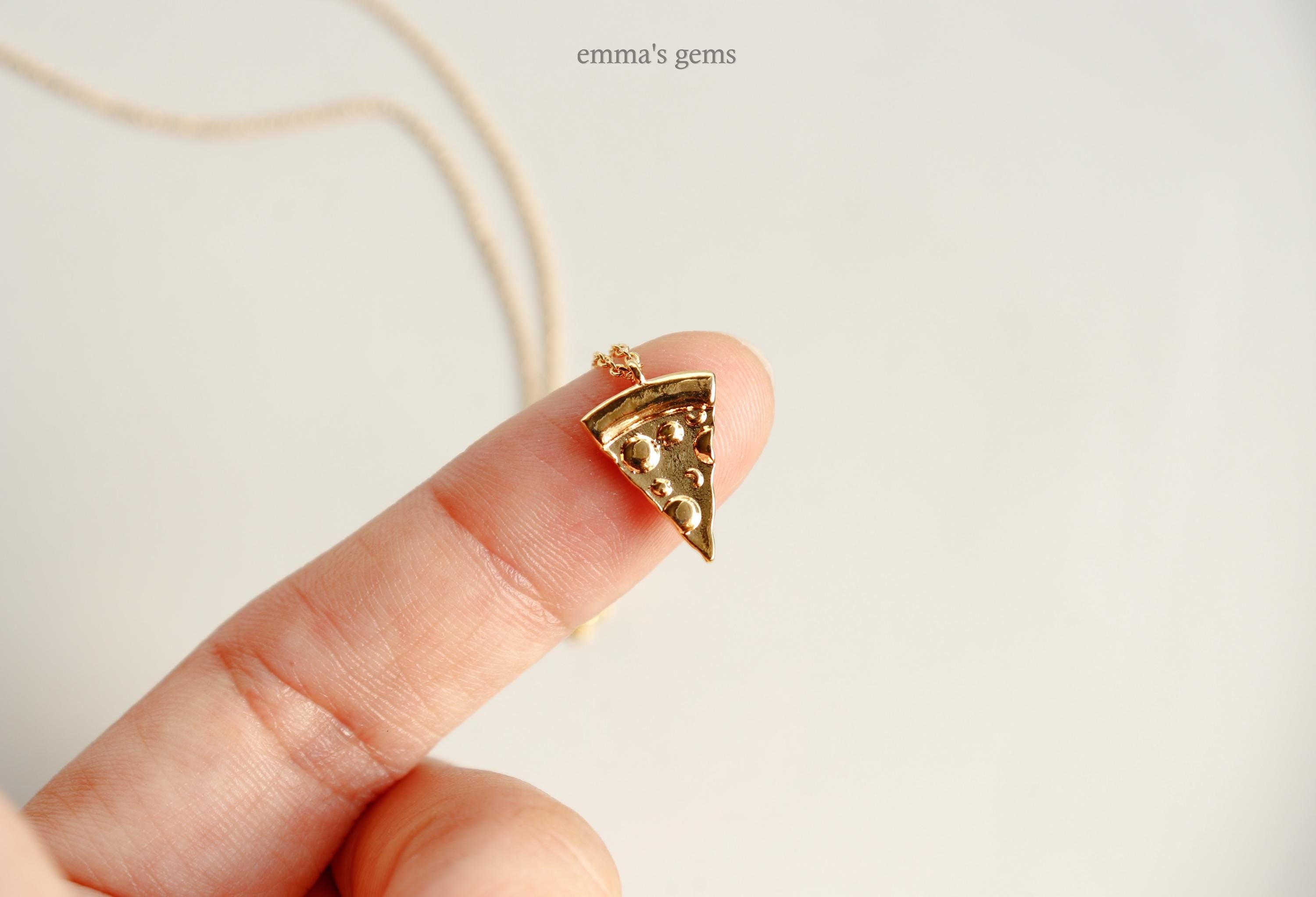 Slice of Heaven Pizza Charm Necklace