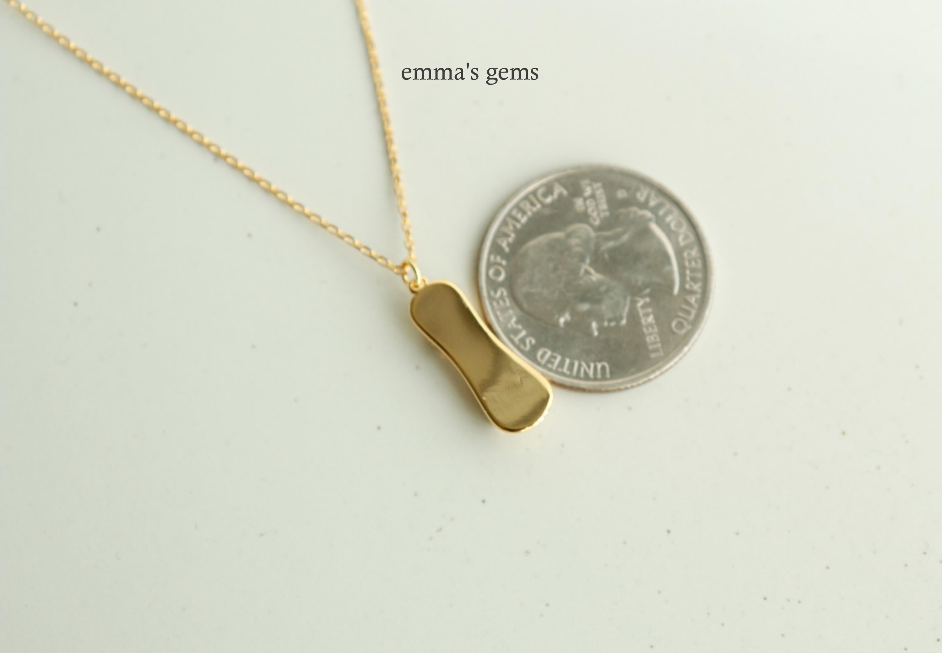 Emma's Gems Dainty Skater Charm Necklace