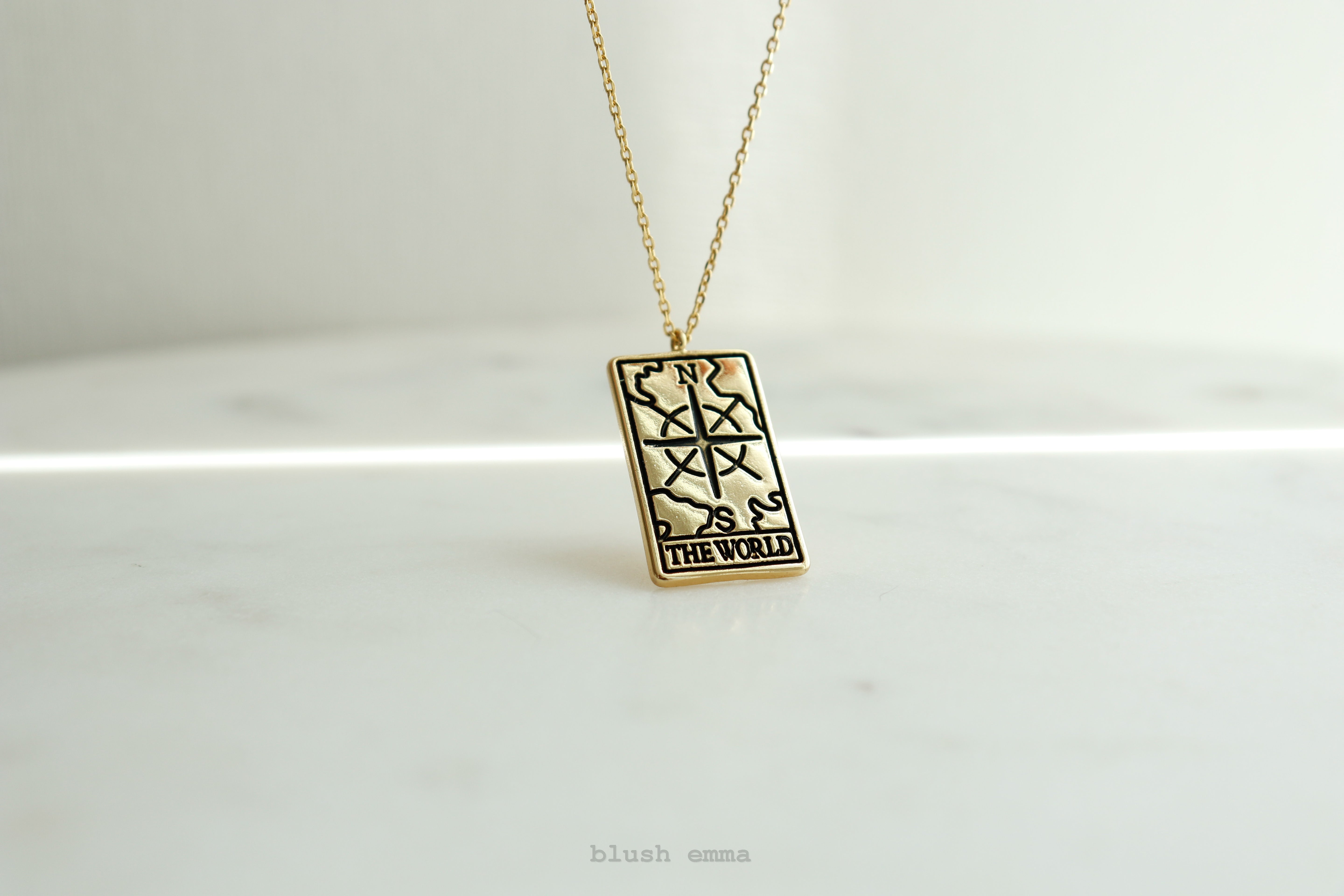 The World Tarot Card Pendant Necklace
