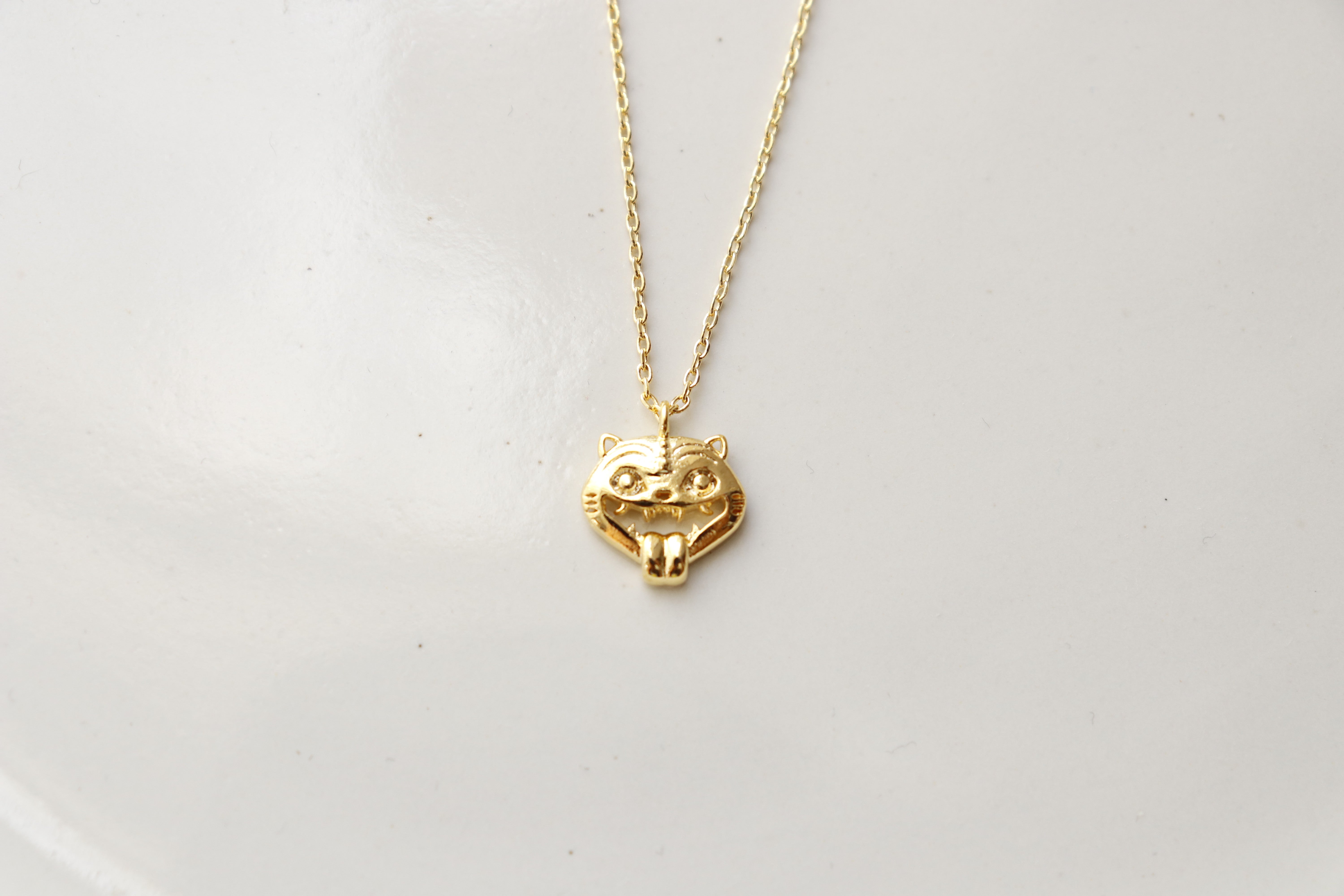 Korean Folk Hojak-do Tiger Necklace