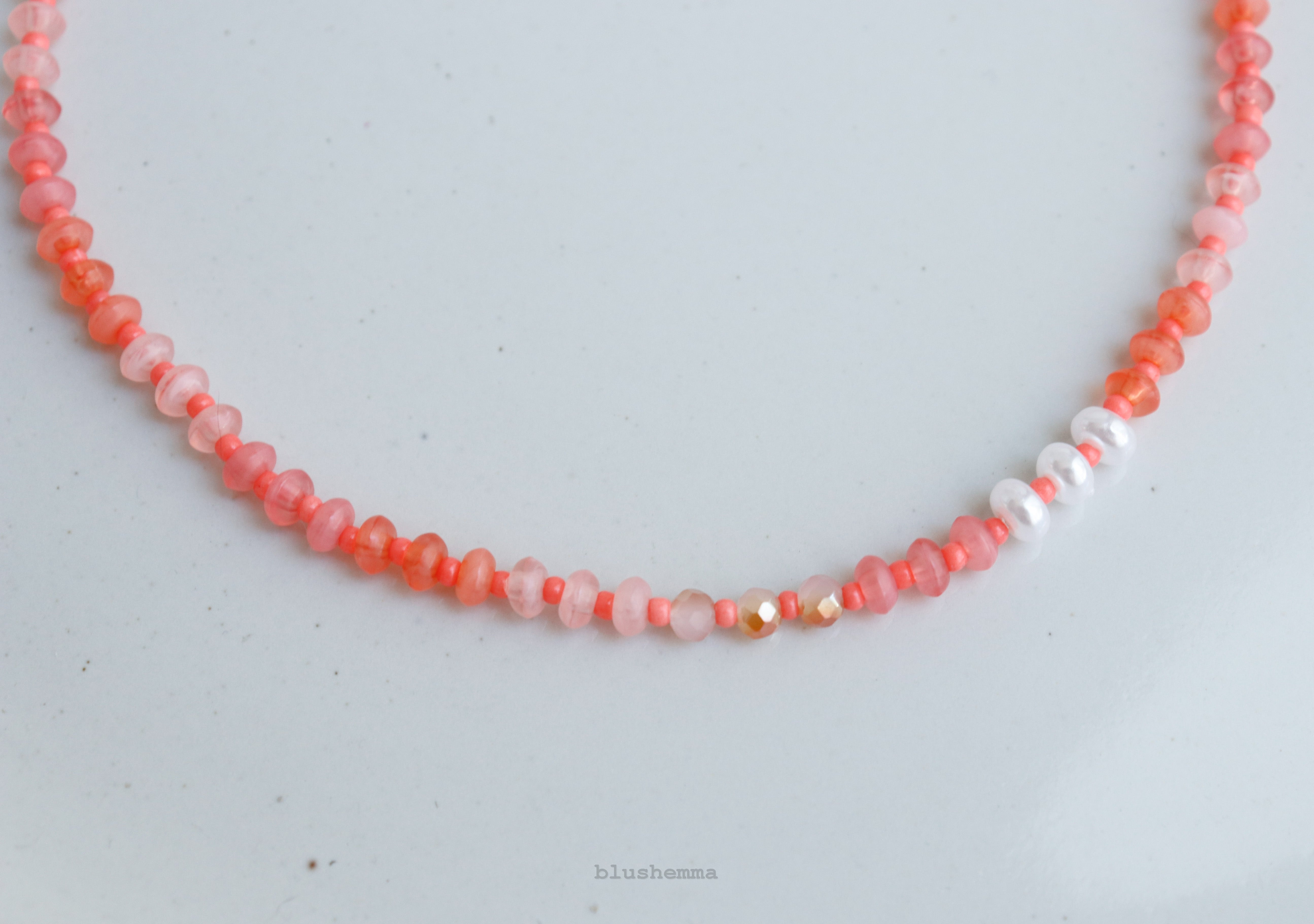 Coral Coral Ombre Beaded Necklace