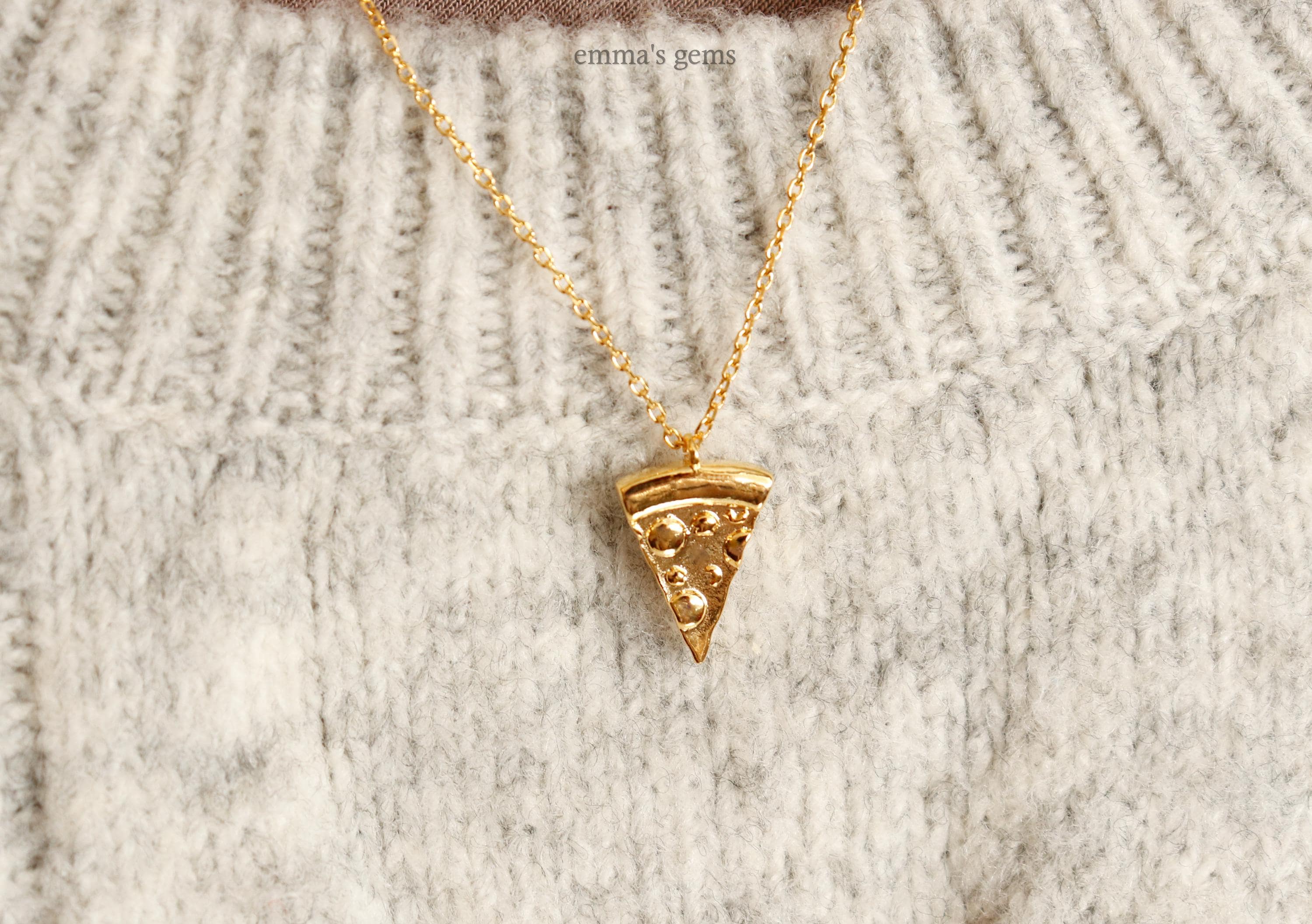 Slice of Heaven Pizza Charm Necklace