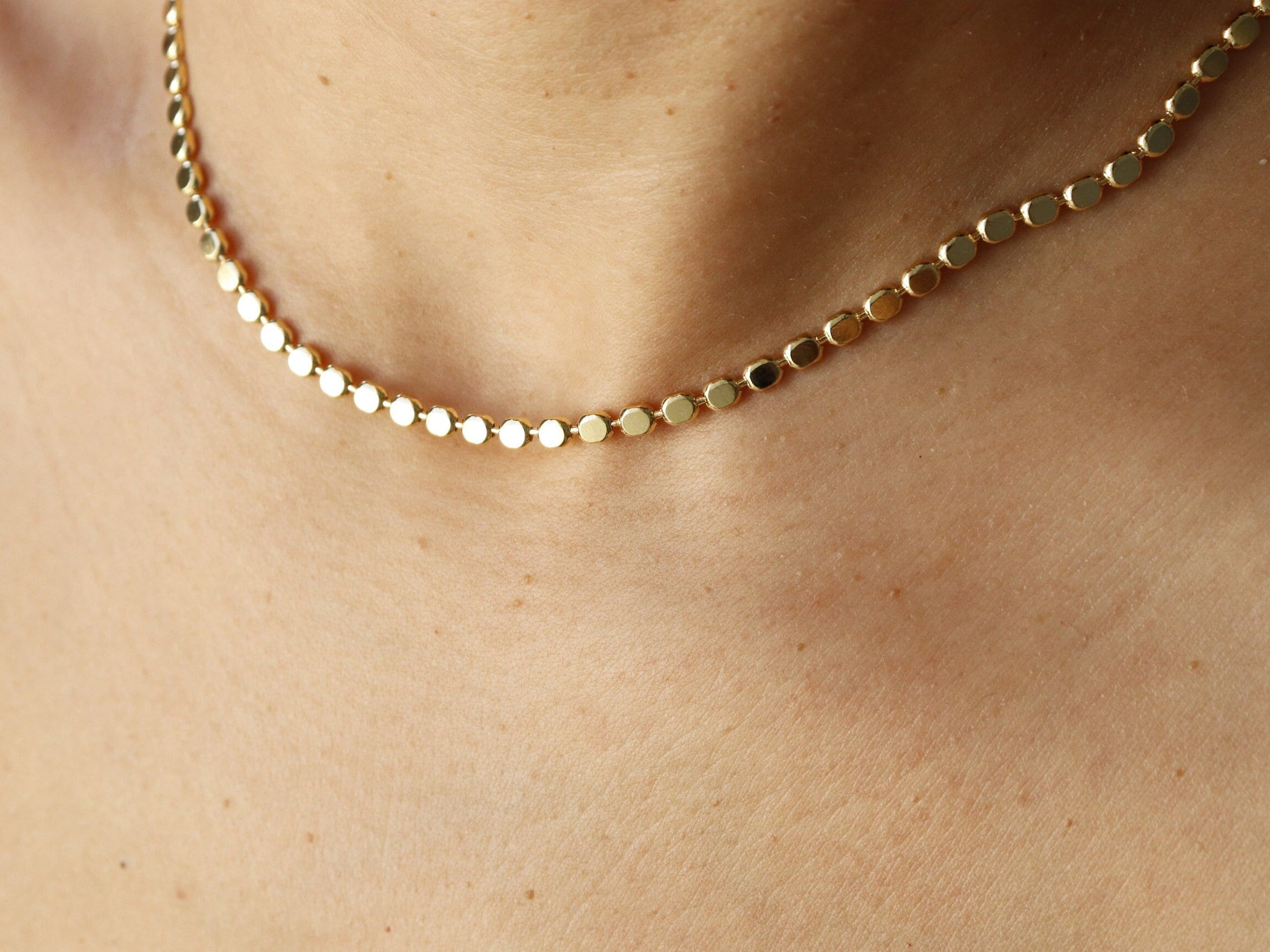 Dainty Disc Chain Necklace