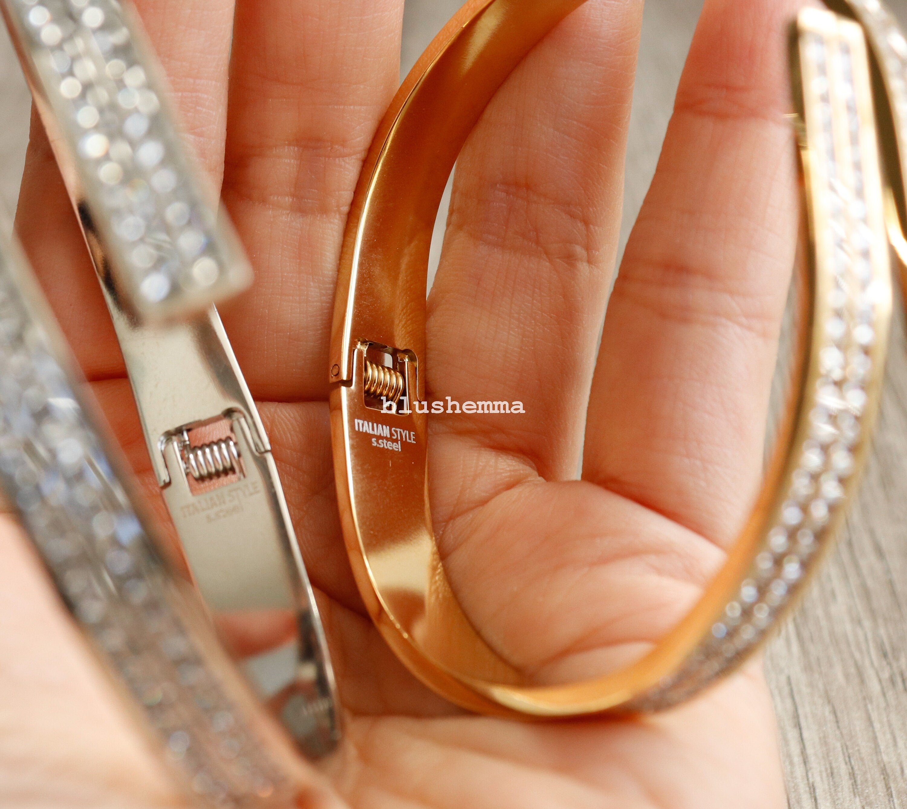 Rhinestone Paved Open Criss Cross Cuff Bangle Bracelet