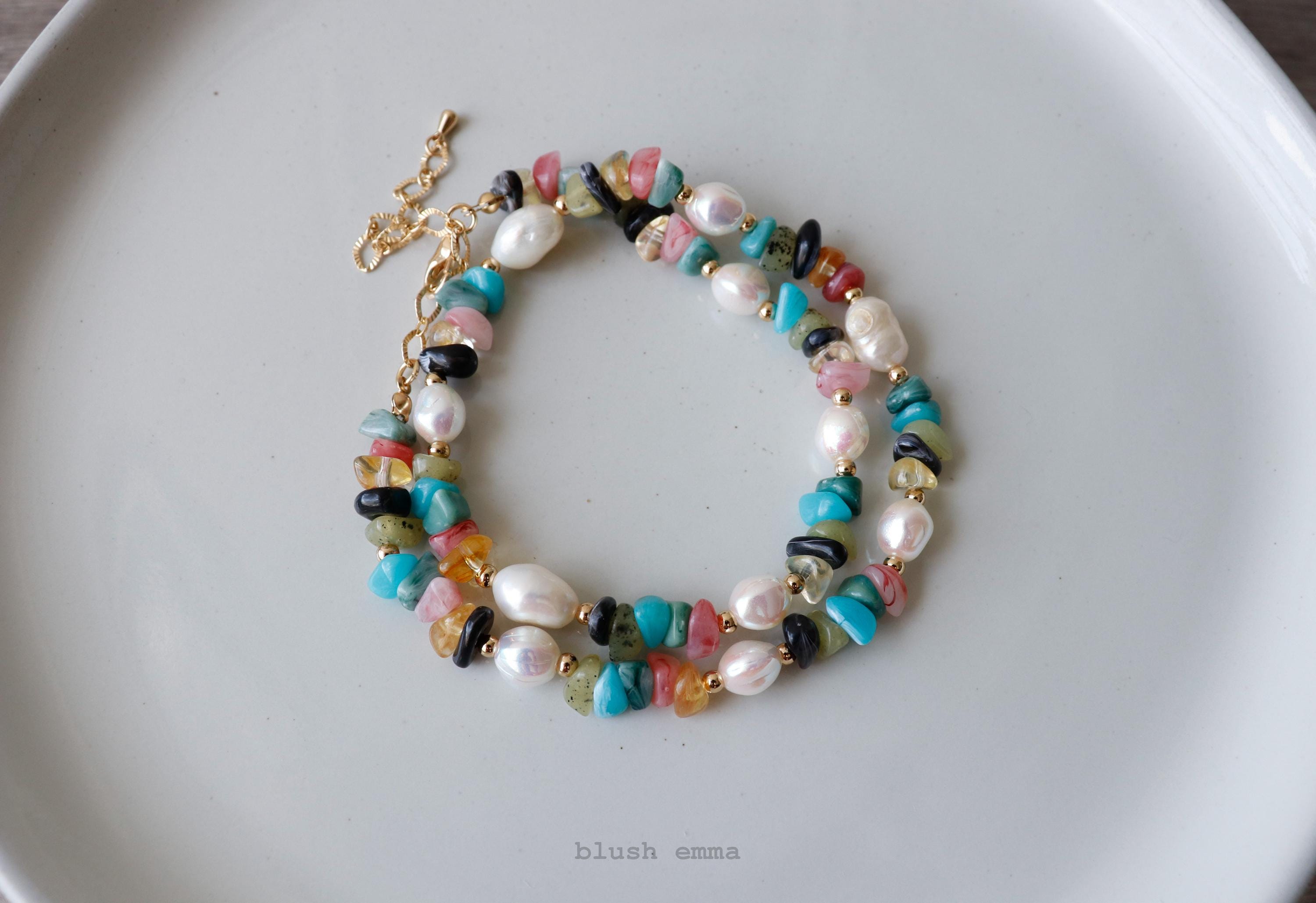 Mixed Gem Coastal Beaded Necklace